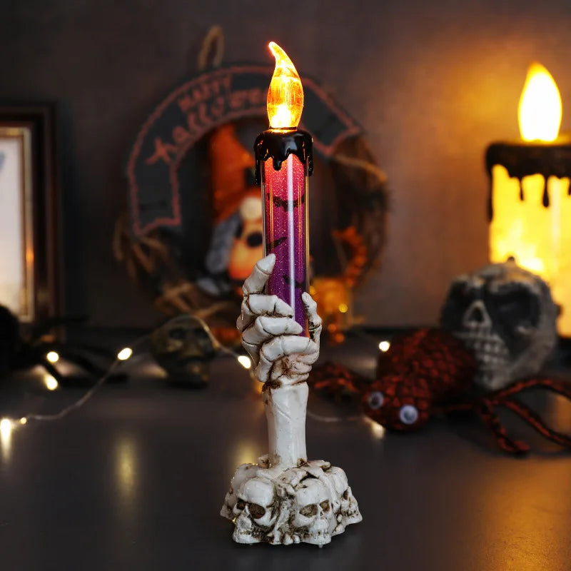 Halloween Skeletons Ghosts Candles Pumpkin Decorations
