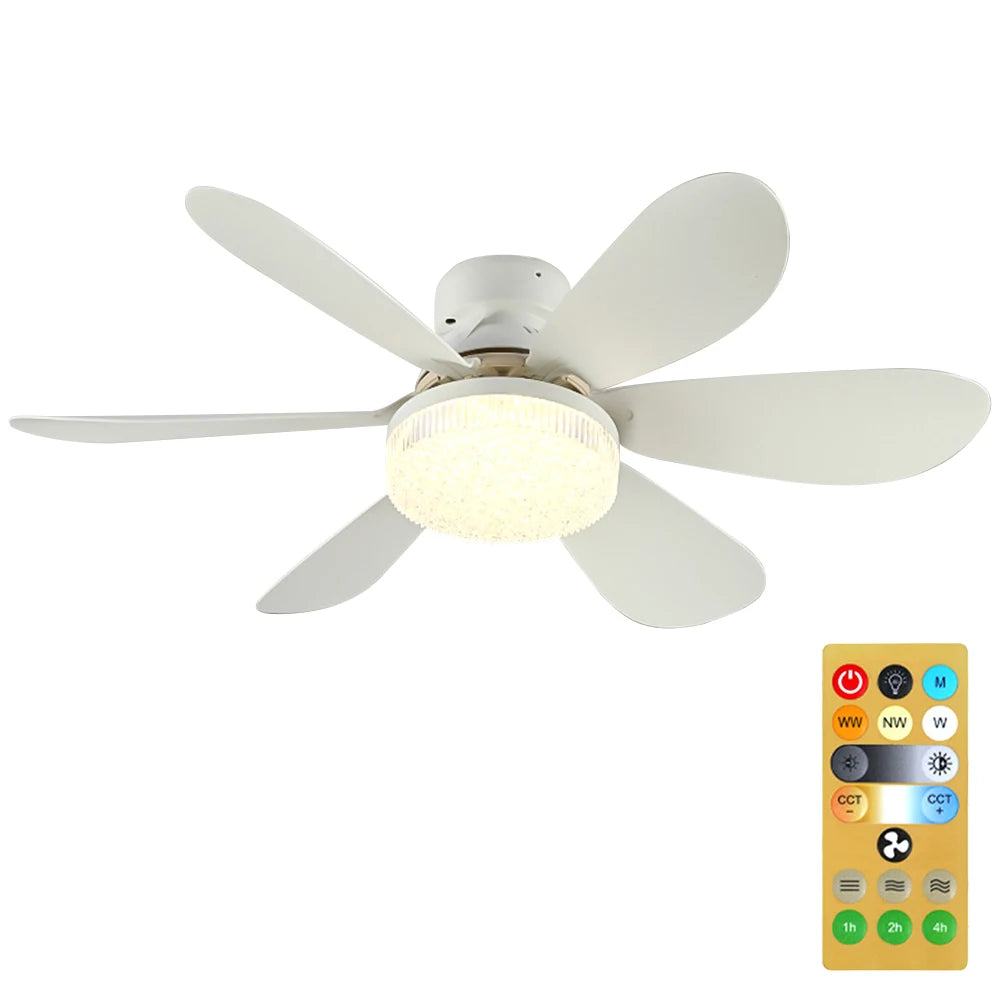 Socket Fan Lamp E26 E27 Base Wireless Remote Control LED Bulb Ceiling Fan Replacement for Bedroom Living Room Kitchen Balcony