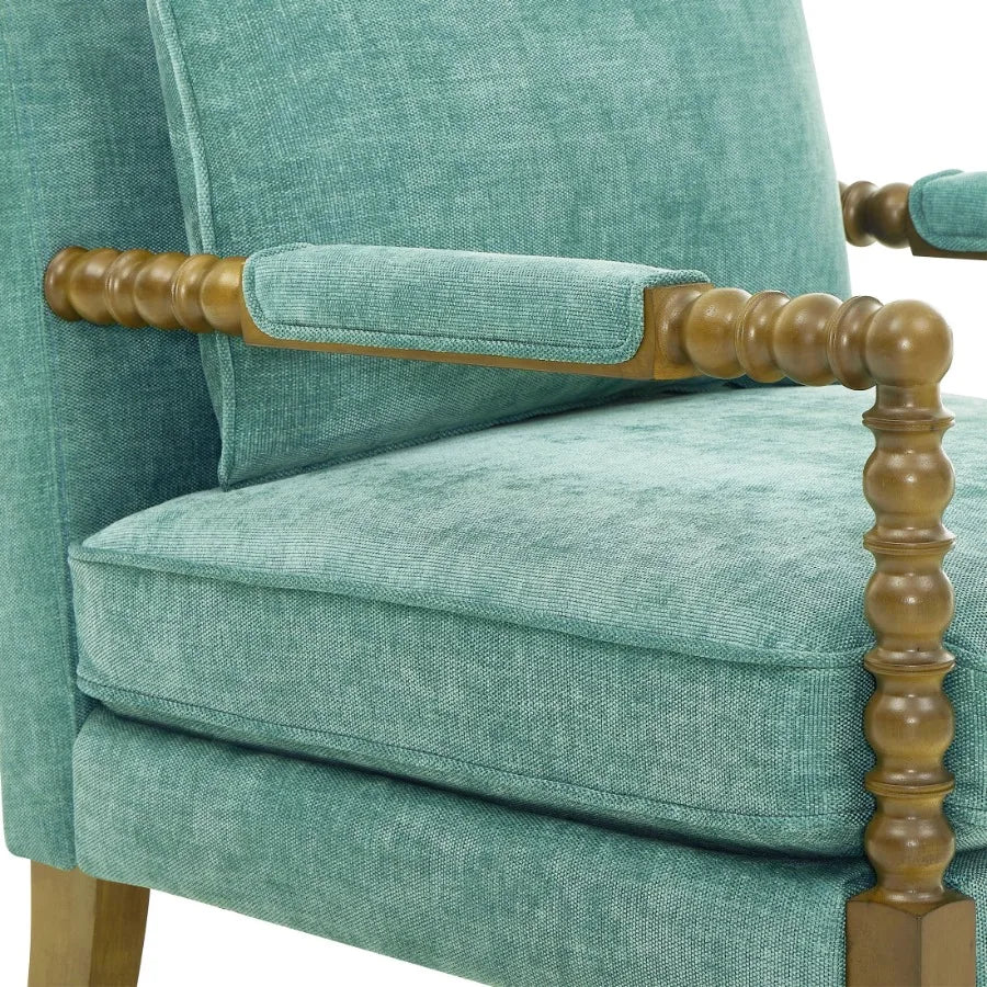 Pioneer Woman Spindle Accent Chair Antique White Upholstery