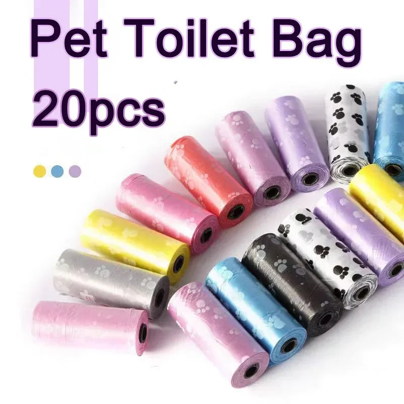 Dog Poop Bags 20 Rolls Outdoor Cleaning Refill Garbage Bags
