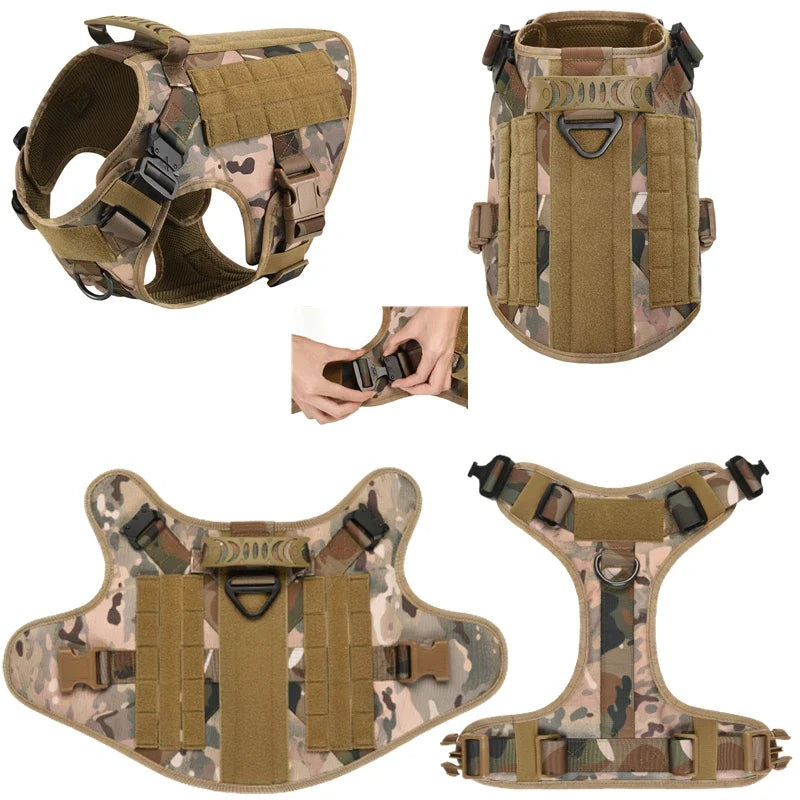 Tactical Military Vest German Shepherd Harness And Leash