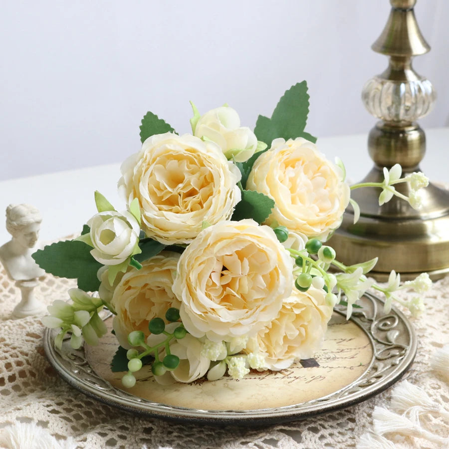 Artificial Rose And Peony Flowers Set One To Three Pcs High Quality Wedding Arch