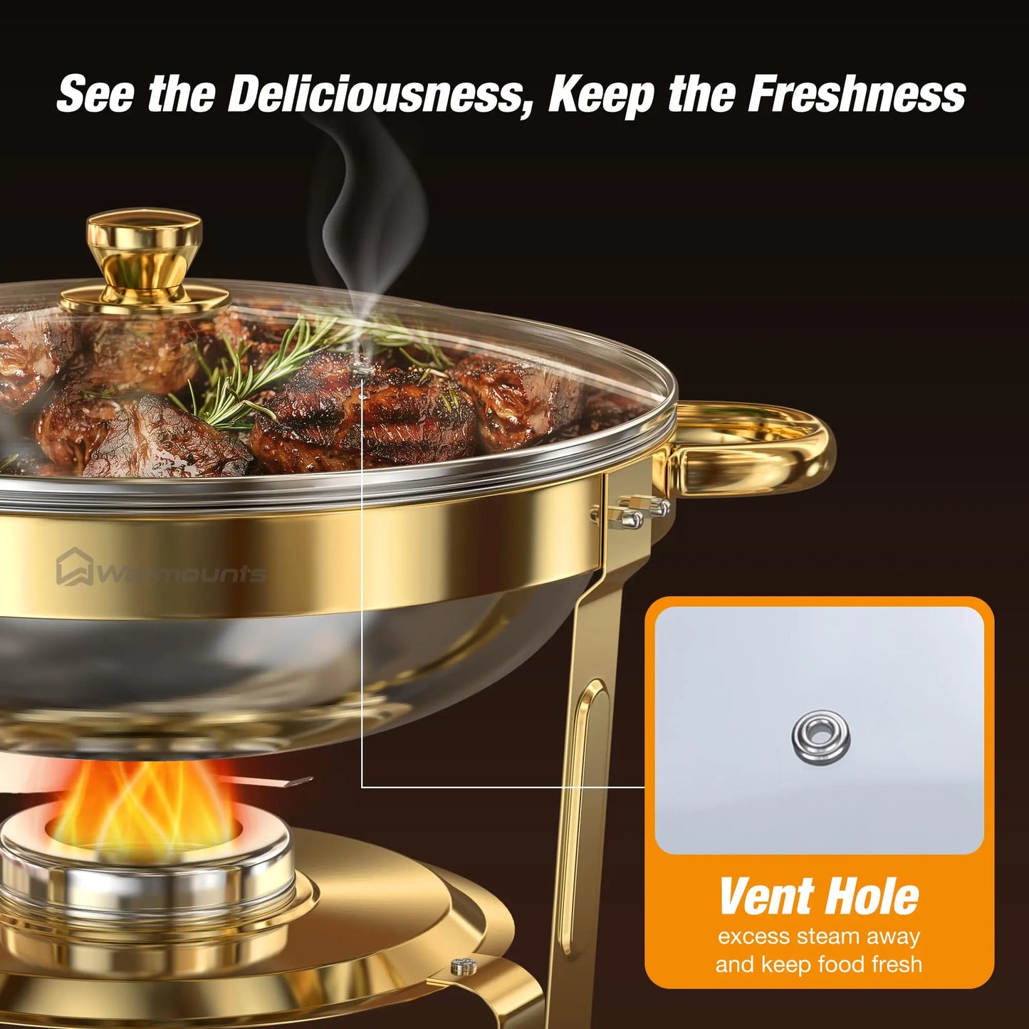2 Pack And 4 Pack Chafing Dishes Buffet Round 5 Qt Stainless
