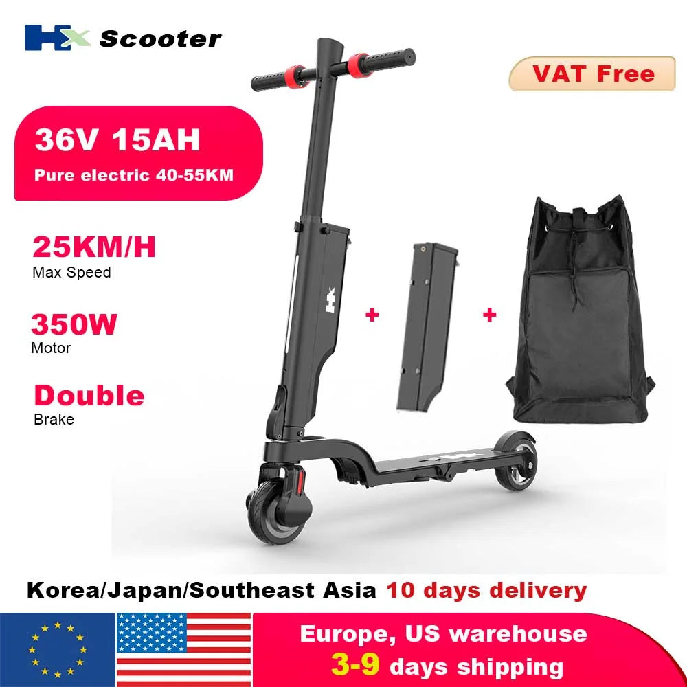 HX X6 Electric Scooter Foldable 350W 25KM/H 7.5AH 36V E Scooter for Adults