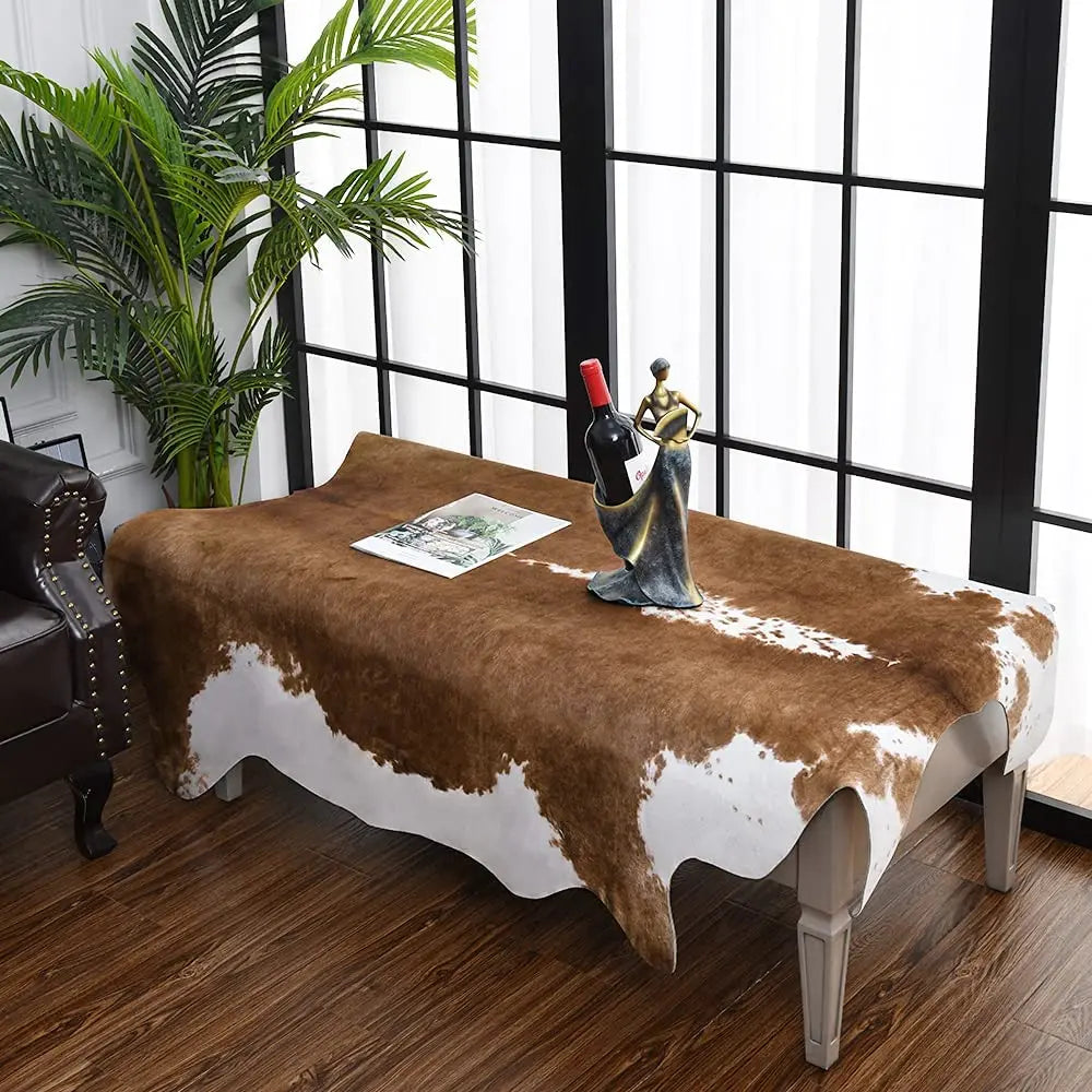American Style Animal Print Faux Fur Cowhide Rug for Bedroom Living Room Carpet Home Decoration Floor Mats