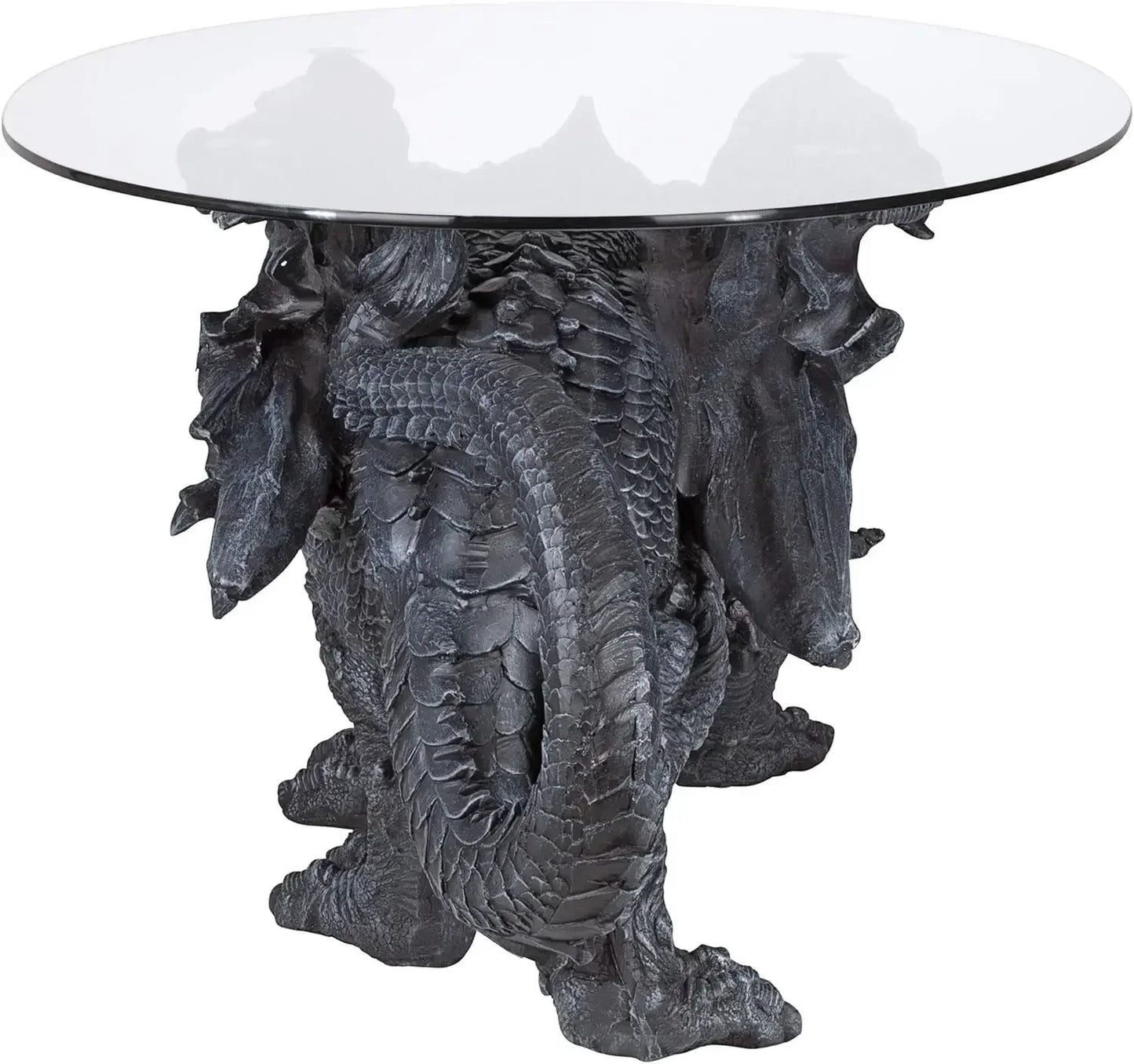 Warwickshire Dragon Gothic Glass Coffee Table 39 Inch