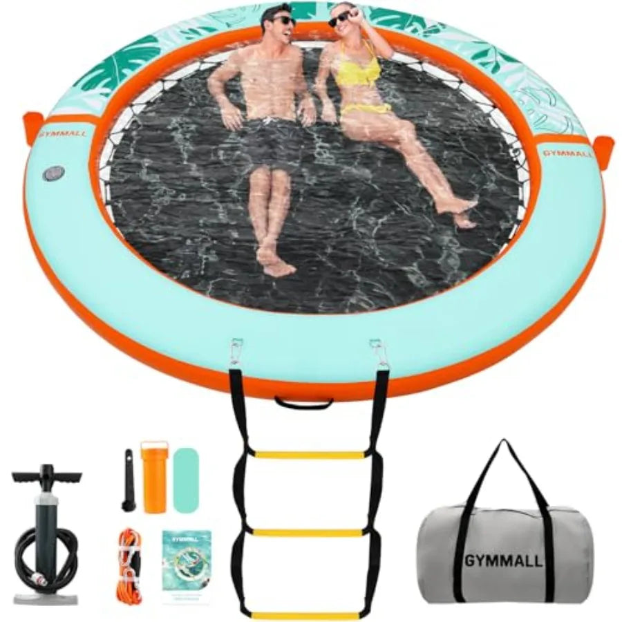 Inflatable Water Hammock 8 Feet Floating Dock With Mesh Tanning Platform