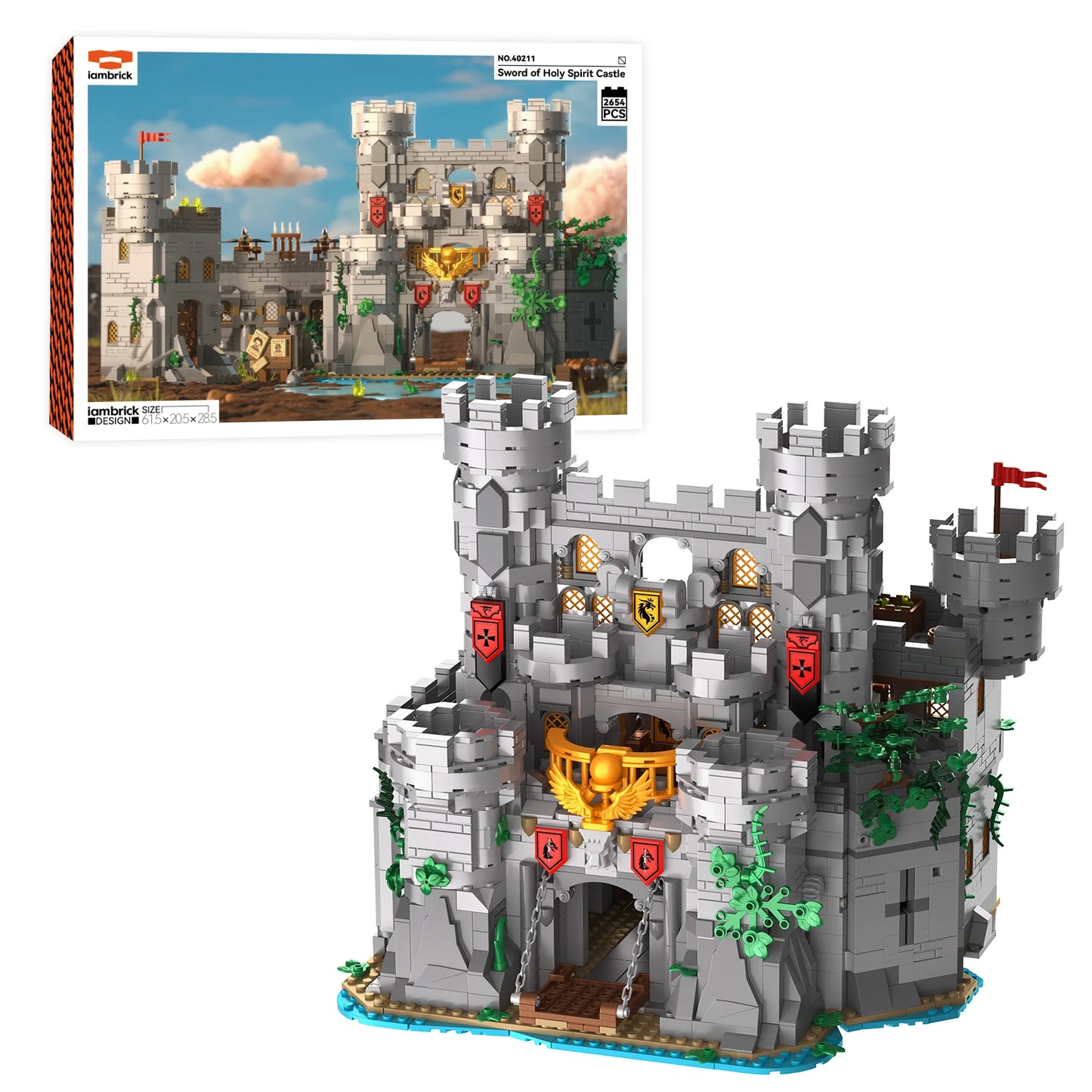 2484Pcs Sword Of Holy Spirit Castle Building Blocks Set Lego Compatible Gifts