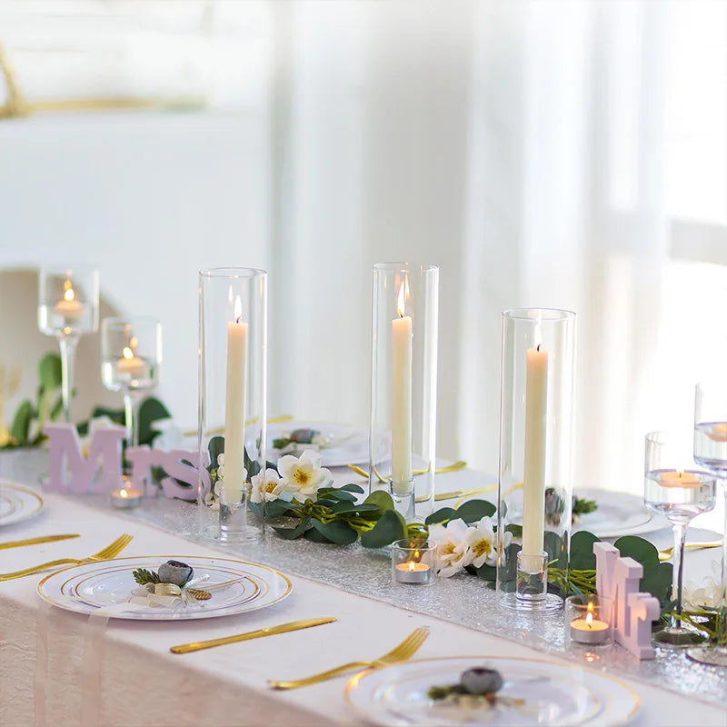 Wind Resistant Hurricane Candle Holders Cylindrical Covers