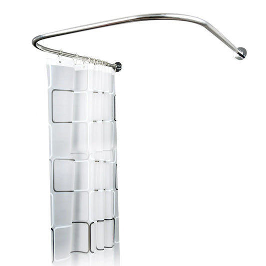 U Shaped Bath Curtain Rod Heavy Duty Stainless Steel Kit