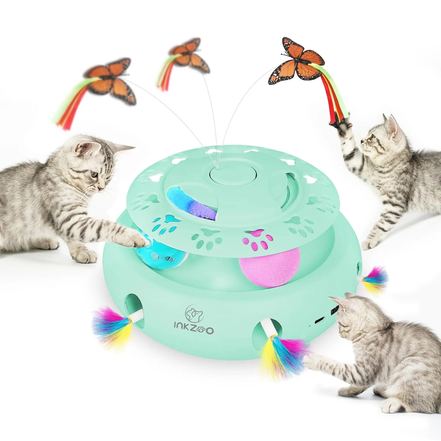 INKZOO Interactive Cat Toys For Indoor Cats Whack A Mole