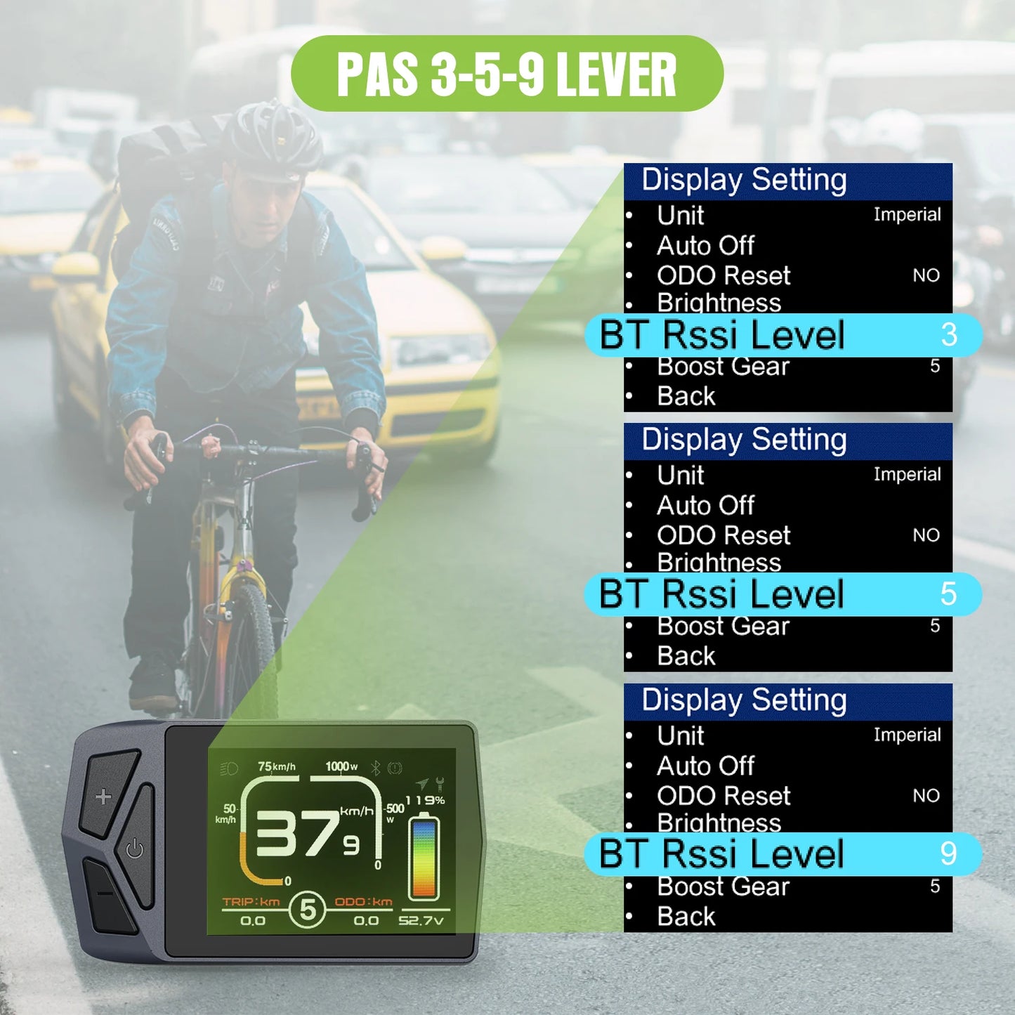 EKD01 Bluetooth Navigation Display 8 Languages For Ebike