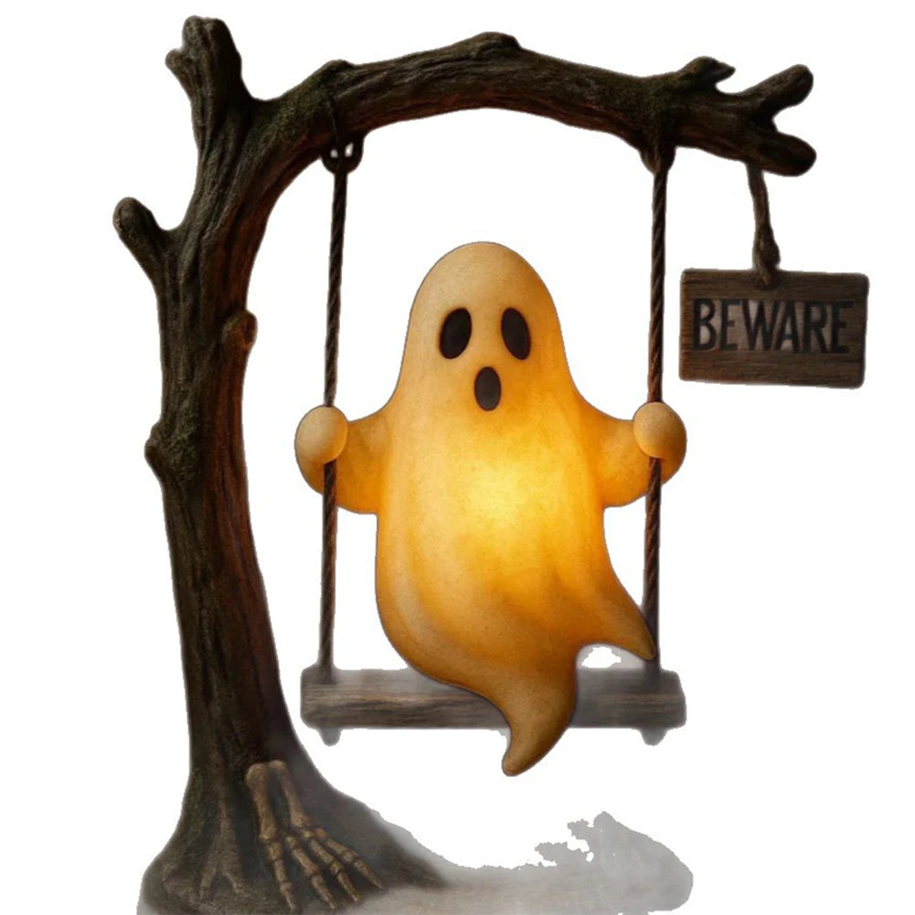 Halloween 3D LED Ghost Night Light Campfire Figurine Decor