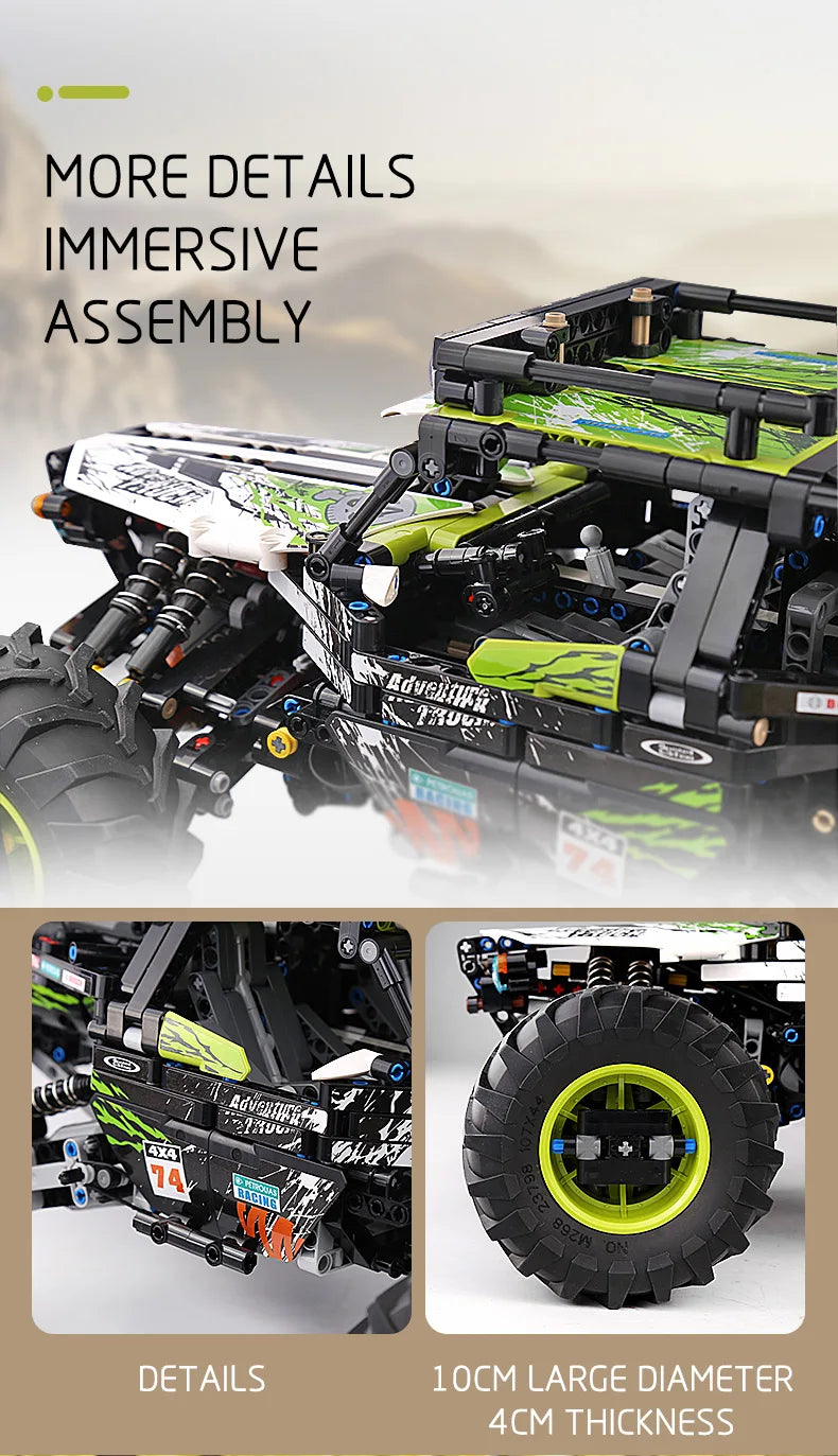 Mould King 18002 4WD RC Buggy Building Block Set Compatible With Lego