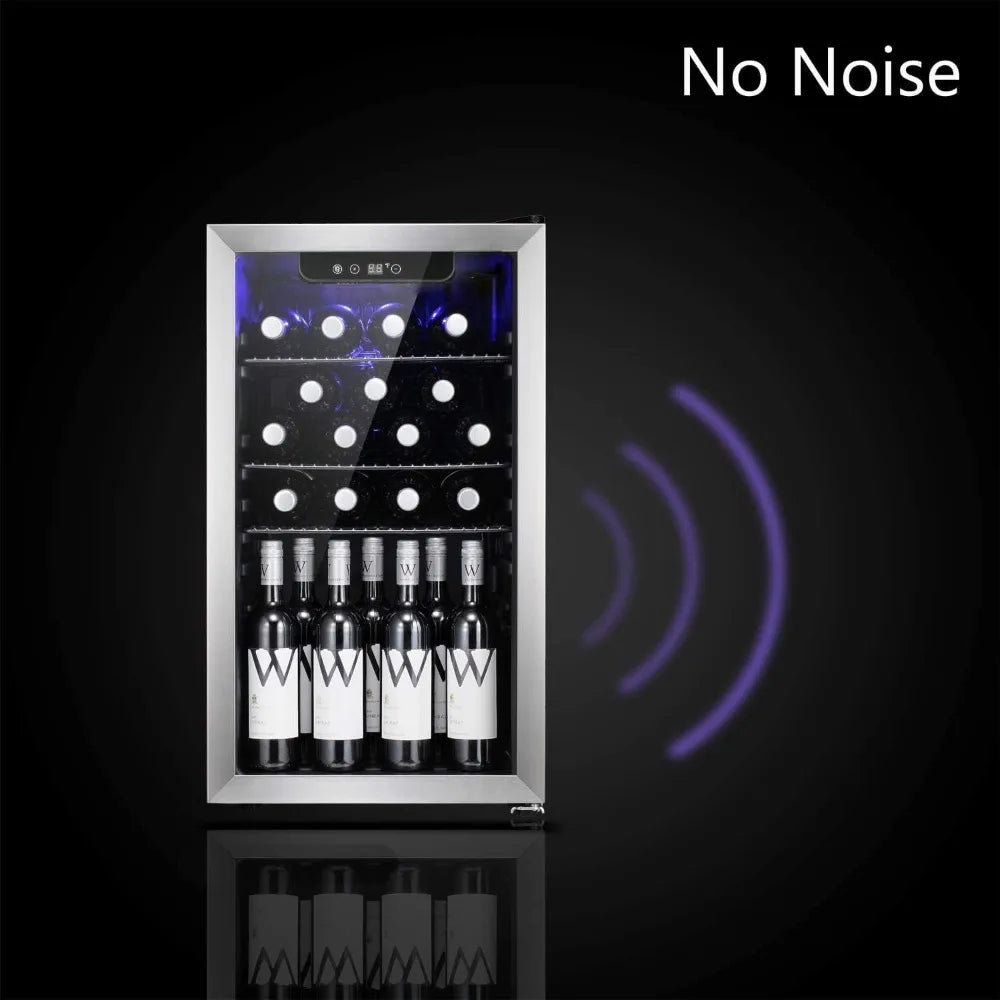 Angduo 26 Bottle Wine Cooler Cabinet Beverage Refrigerator
