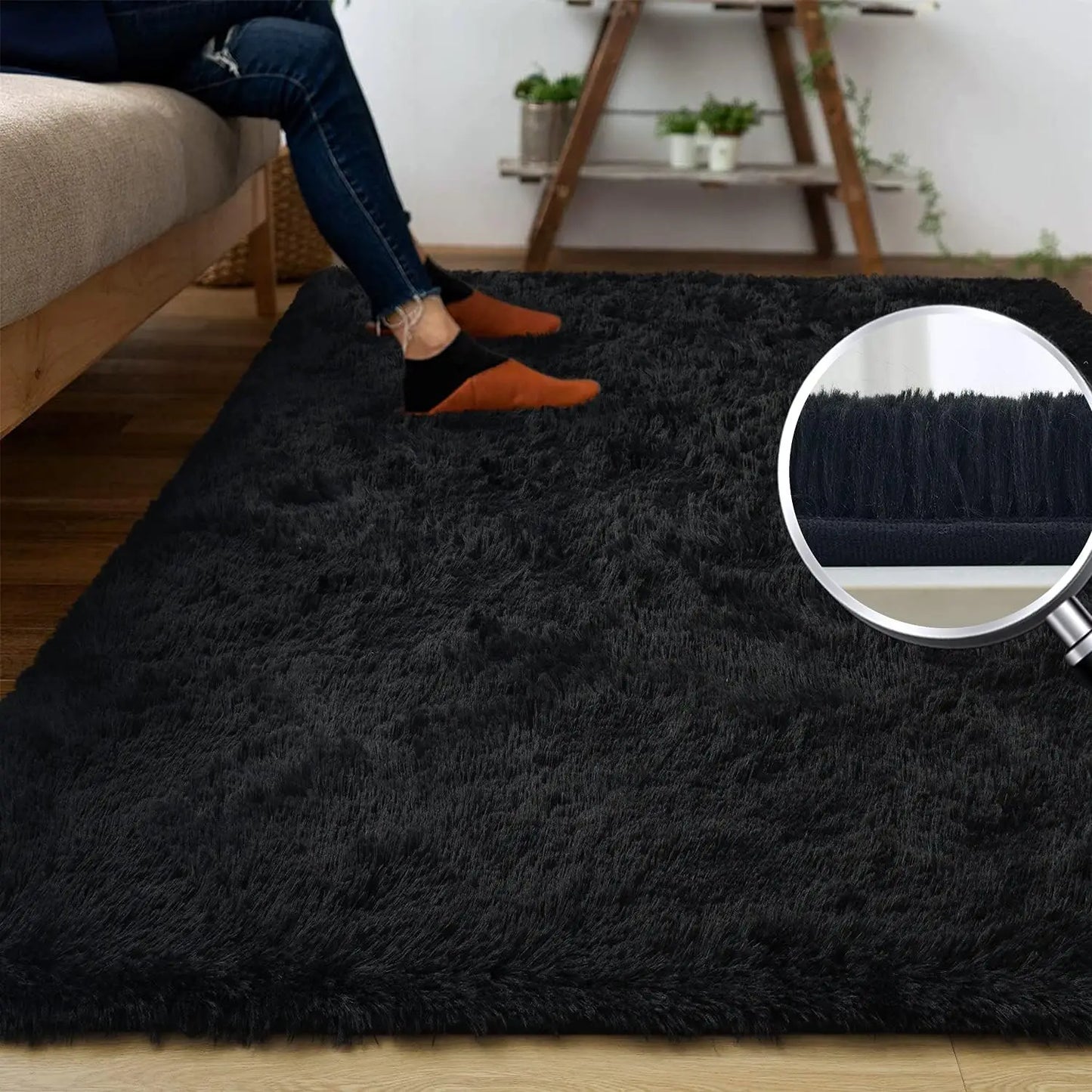 Fluffy Rugs for Bedroom Fuzzy Area Rugs for Living Room Soft Kids Carpet Non Slip for Hardwood Floors Room Decor