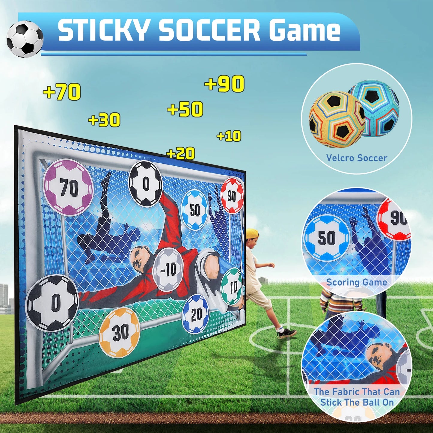 VATOS Football Game Set For Kids Indoor Outdoor Foldable