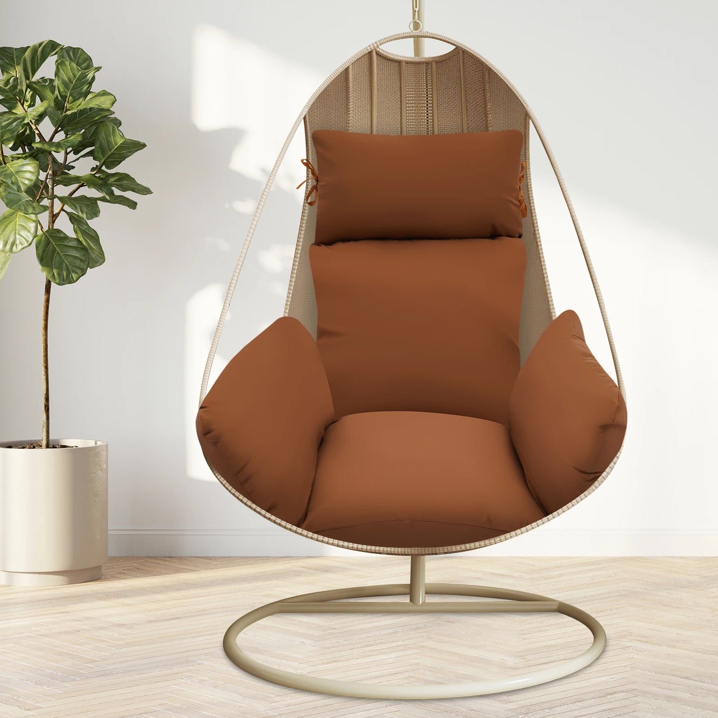 Solid Color Hanging Swing Egg Chair Cushion Durable Sofa Cushion Hanging Basket Swing Cushion Removable and Washable