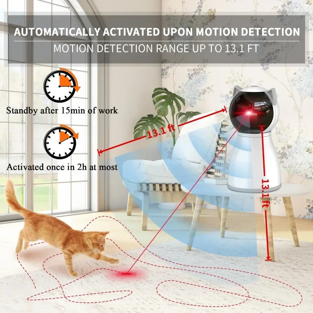 4th Gen Random Trajectory Cat Laser Toy Motion Activated