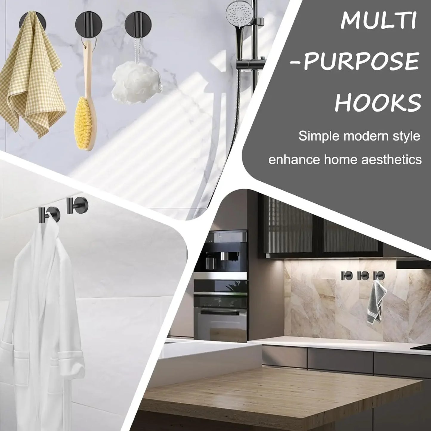 Stainless Steel Suction Cup Hooks For Shower And Bathroom