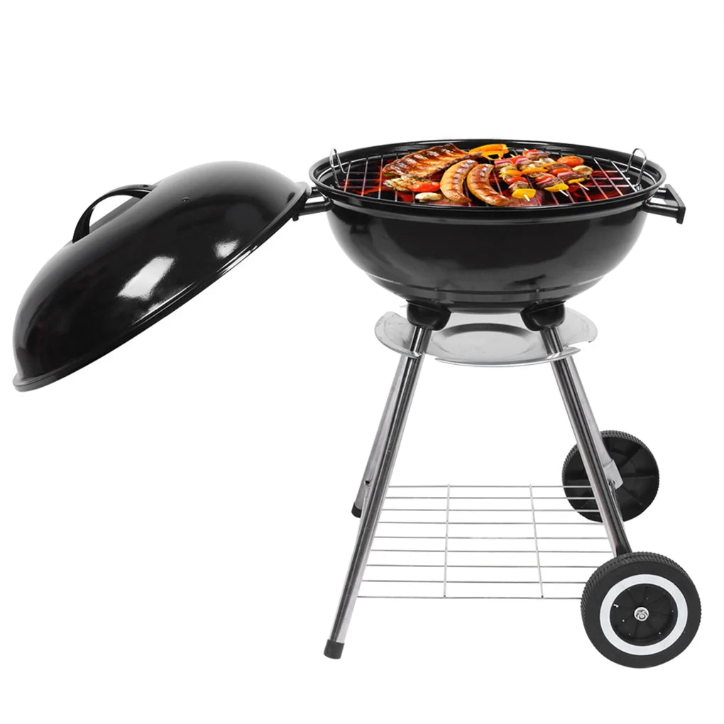 18 Inch Outdoor Camping BBQ Grill Portable Barbecue Grill Charcoal Firewood Stove