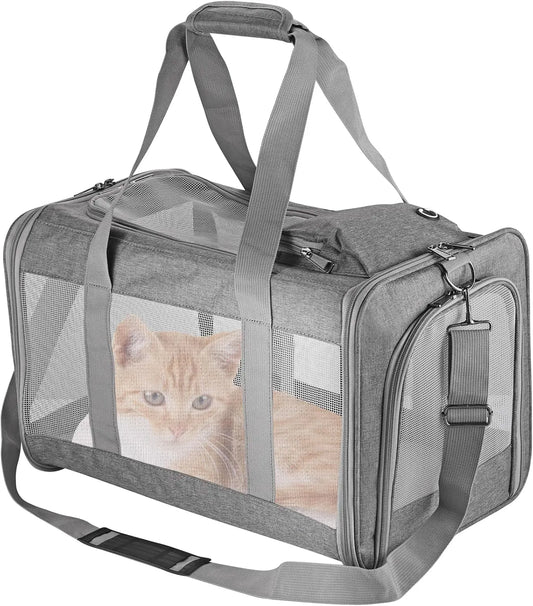 Airline Approved Pet Carrier For Cats And Dogs Soft Travel Bag Breathable Board