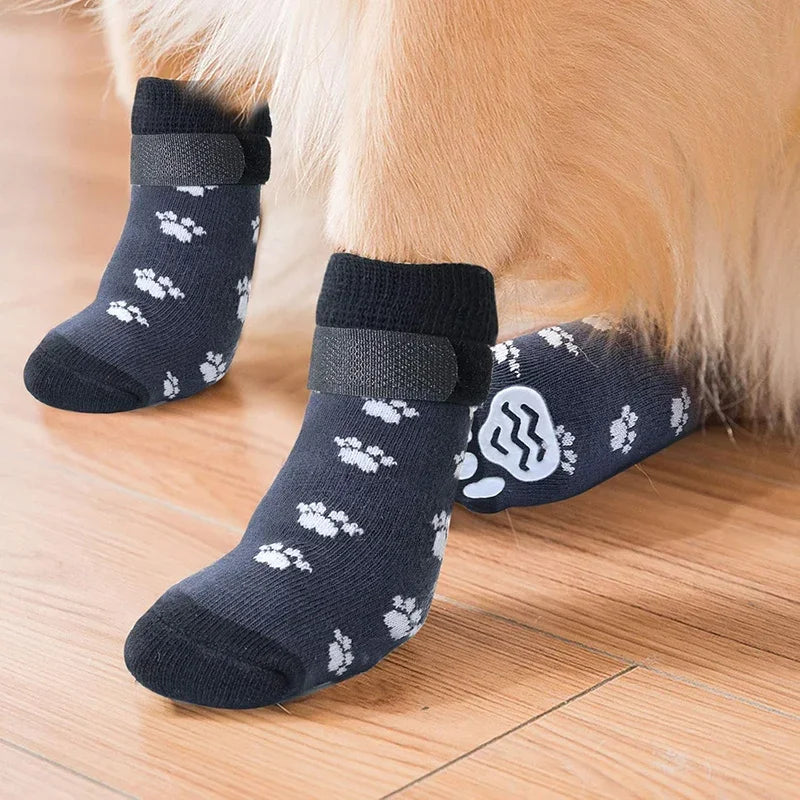 Non Slip Dog Socks Large Waterproof Silicone Grip For Senior Dogs Indoor Walking