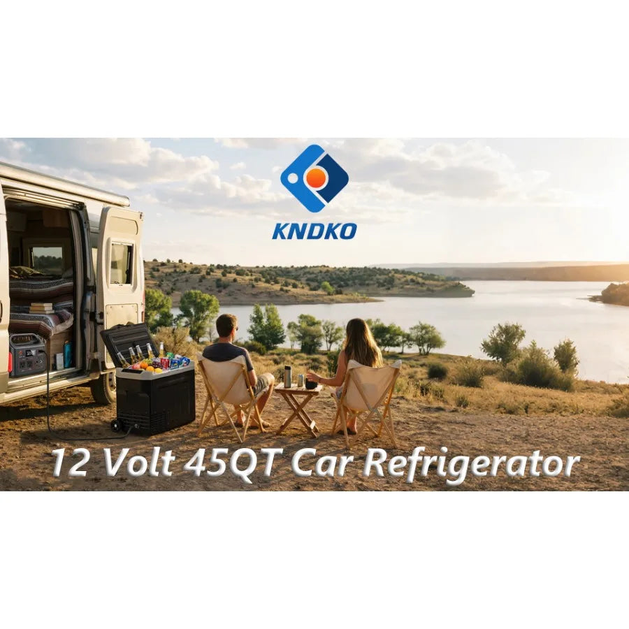 12V Car Refrigerator 53 Quart 50L Dual Zone Portable Fridge 12V 24V DC