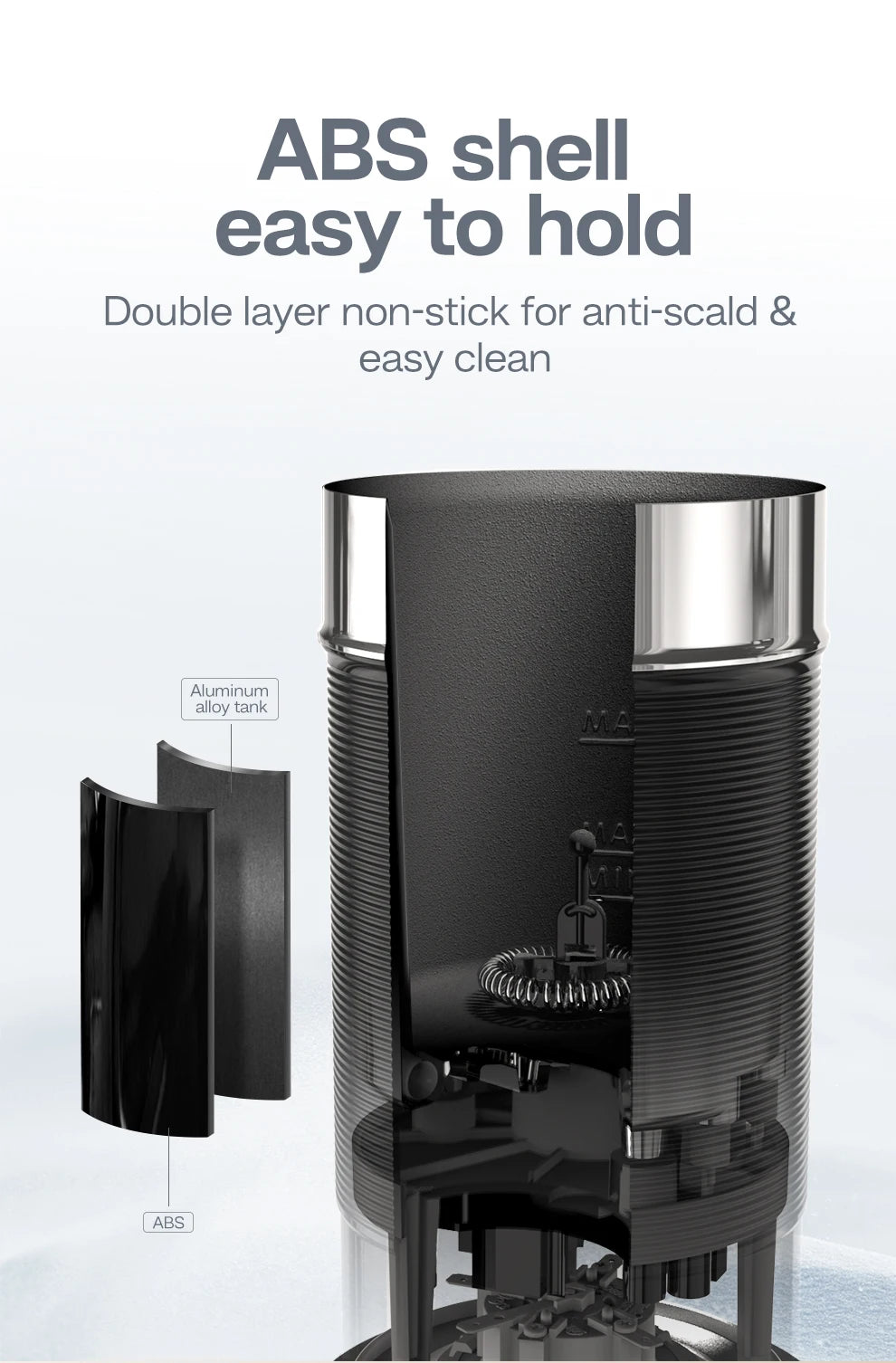 HiBREW Electric Milk Frother Foaming Mixer for Hot and Cold Latte Cappuccino Fully Automatic Milk Warmer Model M1A