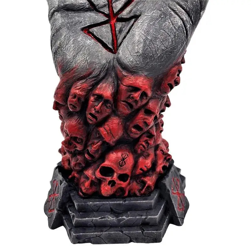 Berserk Figure Hand of God Statue Anime Handcraft Resin Ornament Halloween Skeleton Figurine Craft Desk Decoration Scary Props
