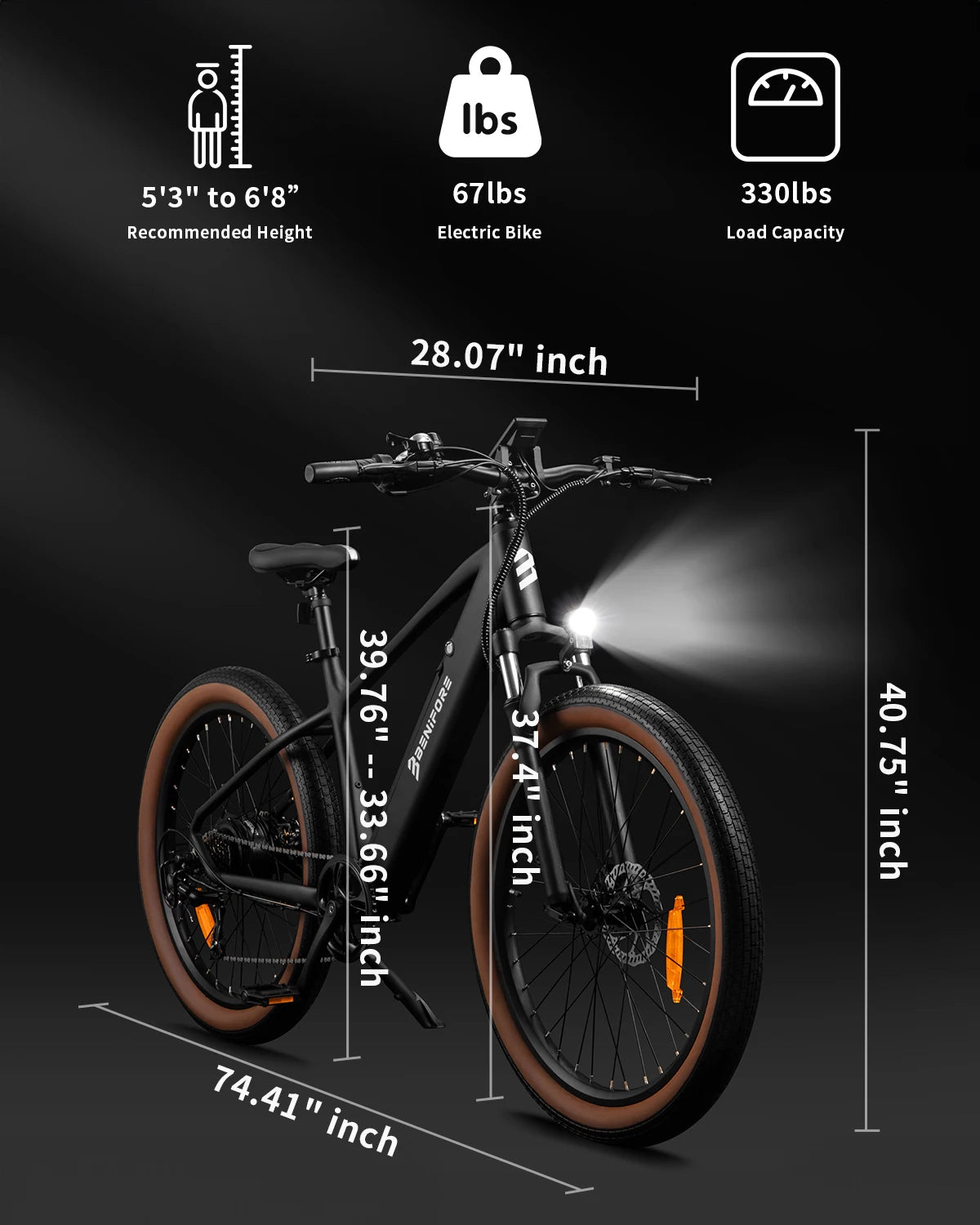 Luckeep C26 Adult E Bike 750W 48V 15Ah Removable Battery