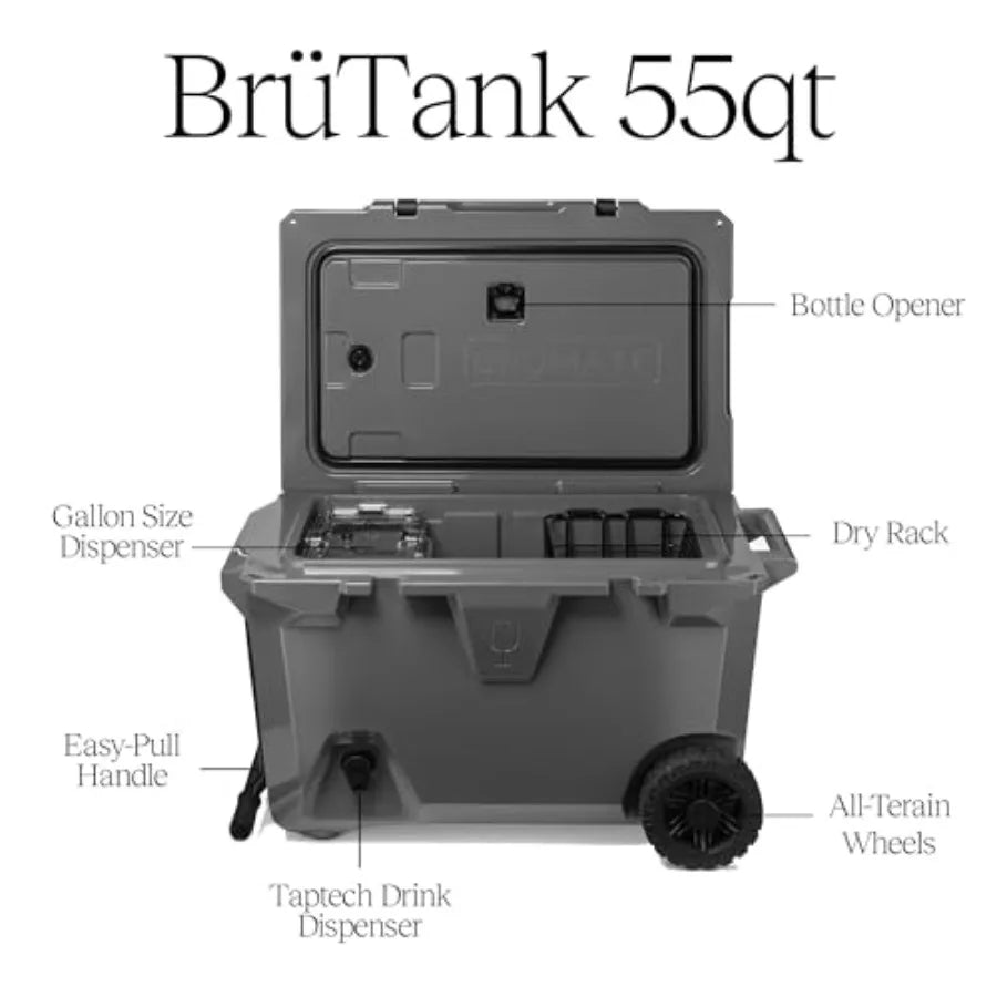 BrTank Hard Cooler With Built In Drink Tank Tap Five Day Ice Retention