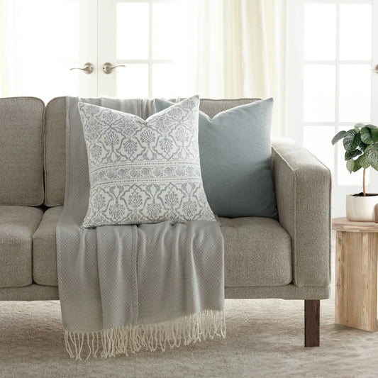 Elegant Cotton Decor Throw Pillow Artic Antique Floral Pattern