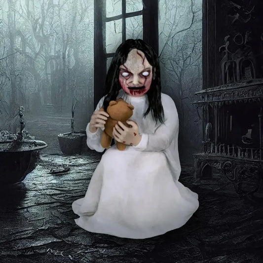 Motion Activated Lunging Lily The Demonic Zombie Girl Animatronic Halloween Decoration Indoor or Covered Use