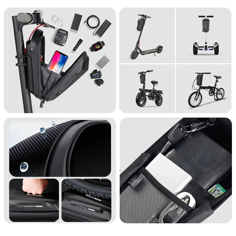 Scooter Handlebar Bag 2L 3L Shell Organizer Reflective