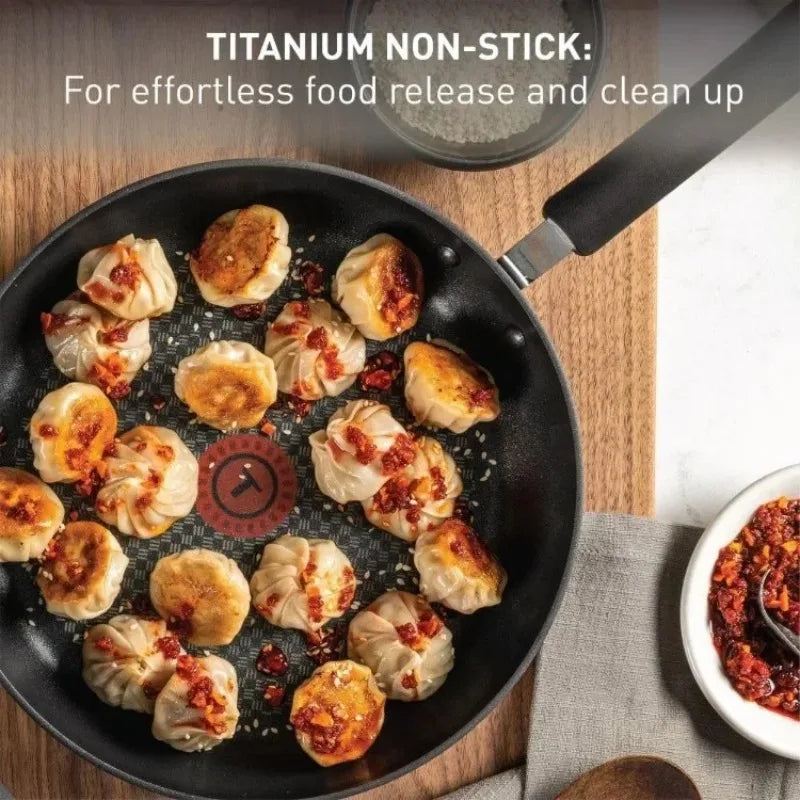 Popular Ultimate Hard Anodized Nonstick Cookware Set 12 Piece Oven Broiler Safe 400F Kitchen Cooking Set with Fry Pans Saucepans Dutch Oven Pots and Pans Dishwasher Safe