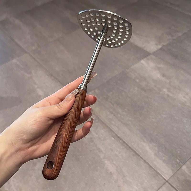 Purple Stainless Steel Potato Masher And Grater Set