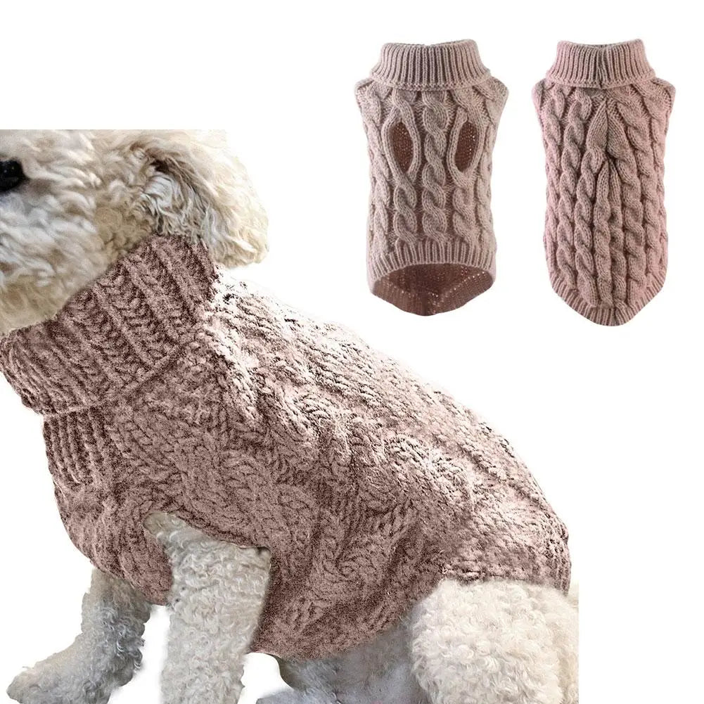 Cotton Knit Dog Sweater for Small Dogs Autumn Winter Warm Clothing Wholesale