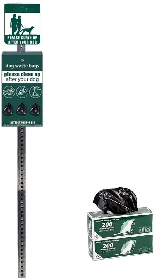 Rustproof Mini Dog Waste Station Galvanized Square Post