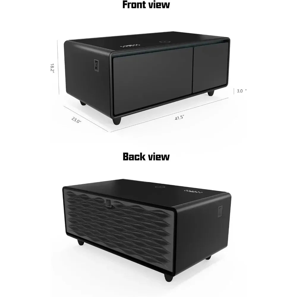 Smart Coffee Table With Fridge And Wireless Charging