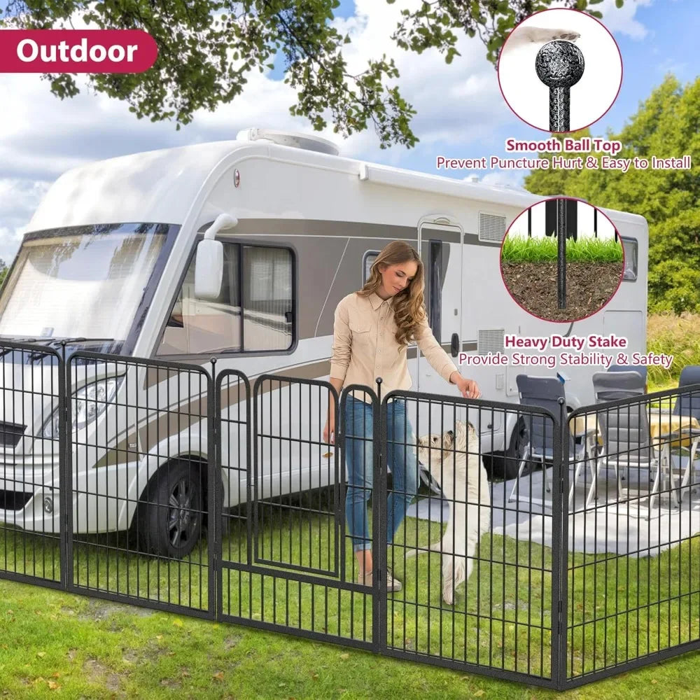 Dog Playpen 30 Panels Portable Pet Fence Outdoor Yard Indoor Use Medium Small