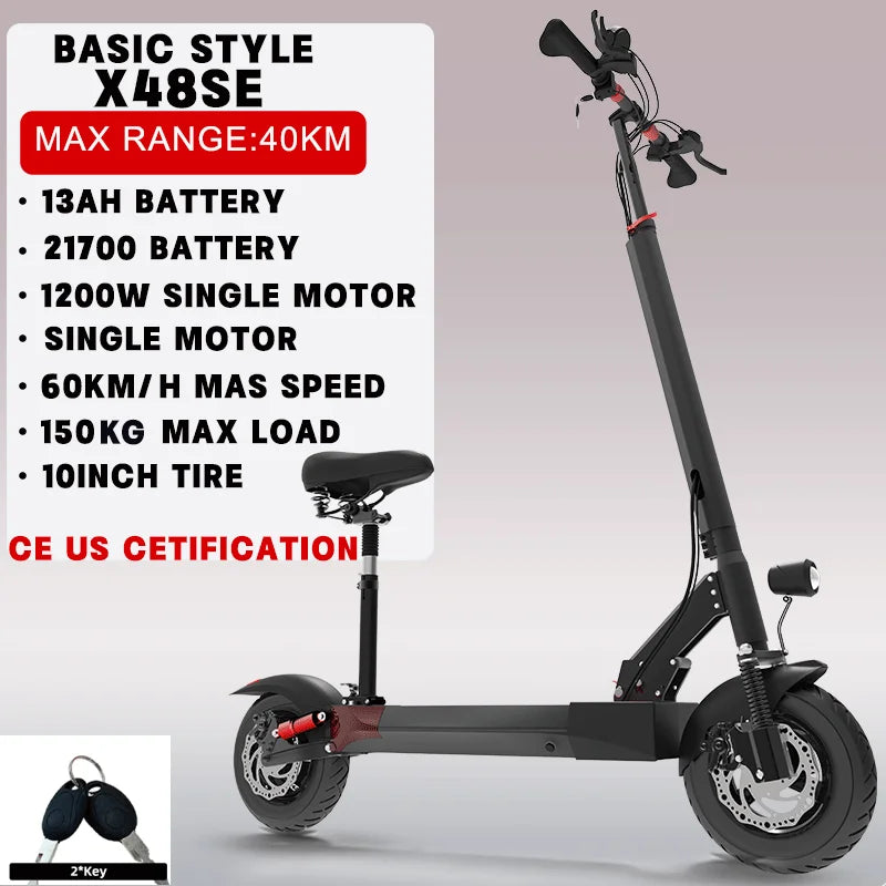 Dual Motor Electric Scooter For Adults Foldable 72V 85 KmH