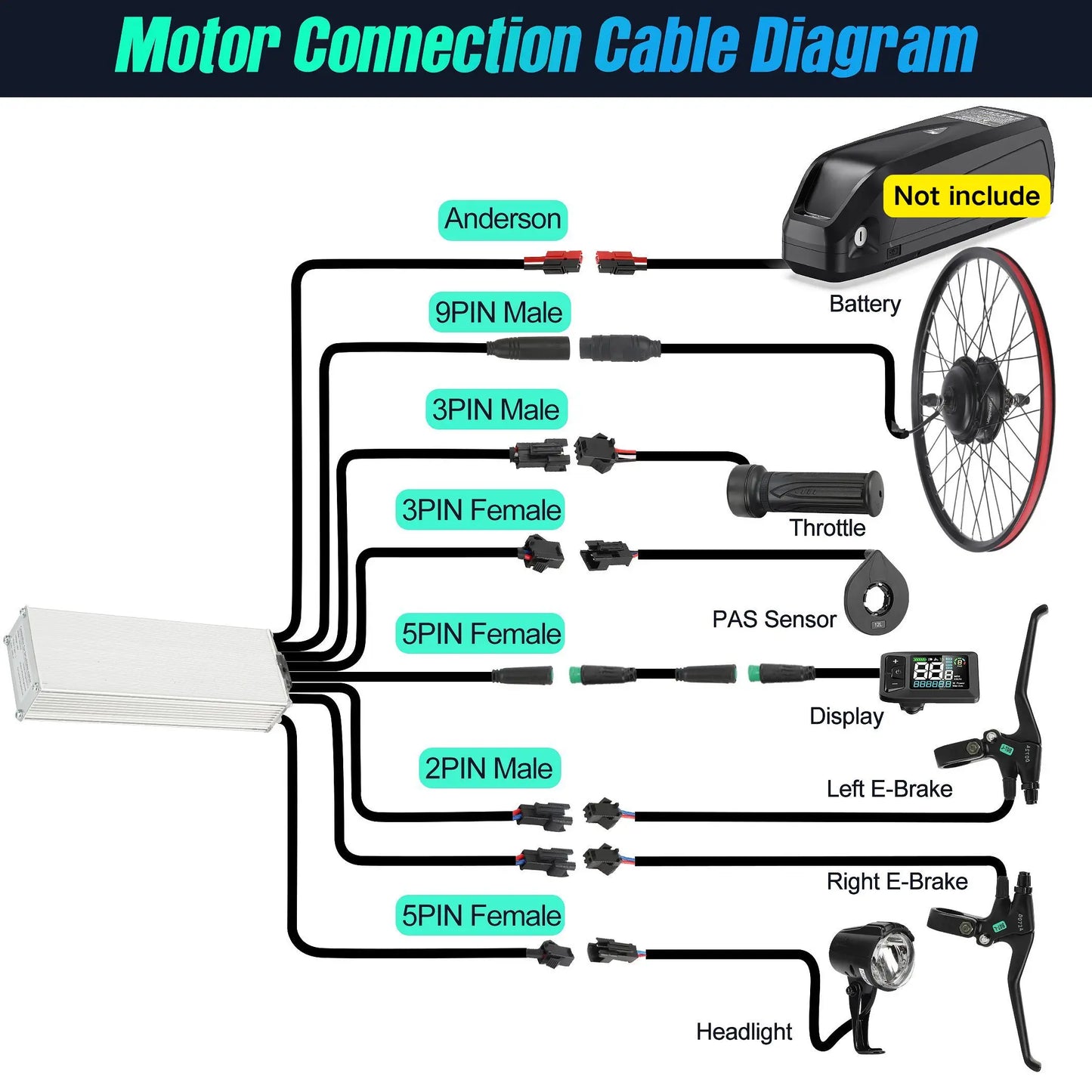 26 Inch Electric Bike Conversion Kit 1000W Hub Motor