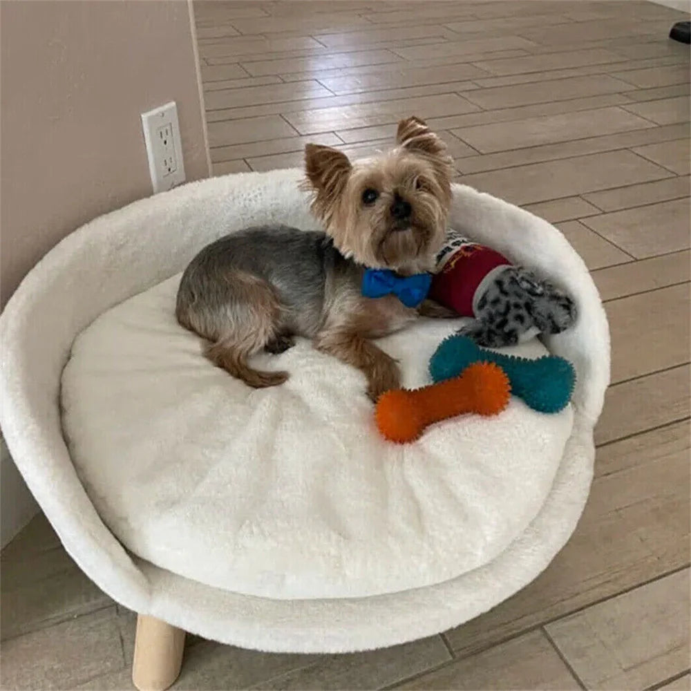 Ultra Soft Elevated Dog And Cat Sofa Bed With Removable Waterproof Cushion