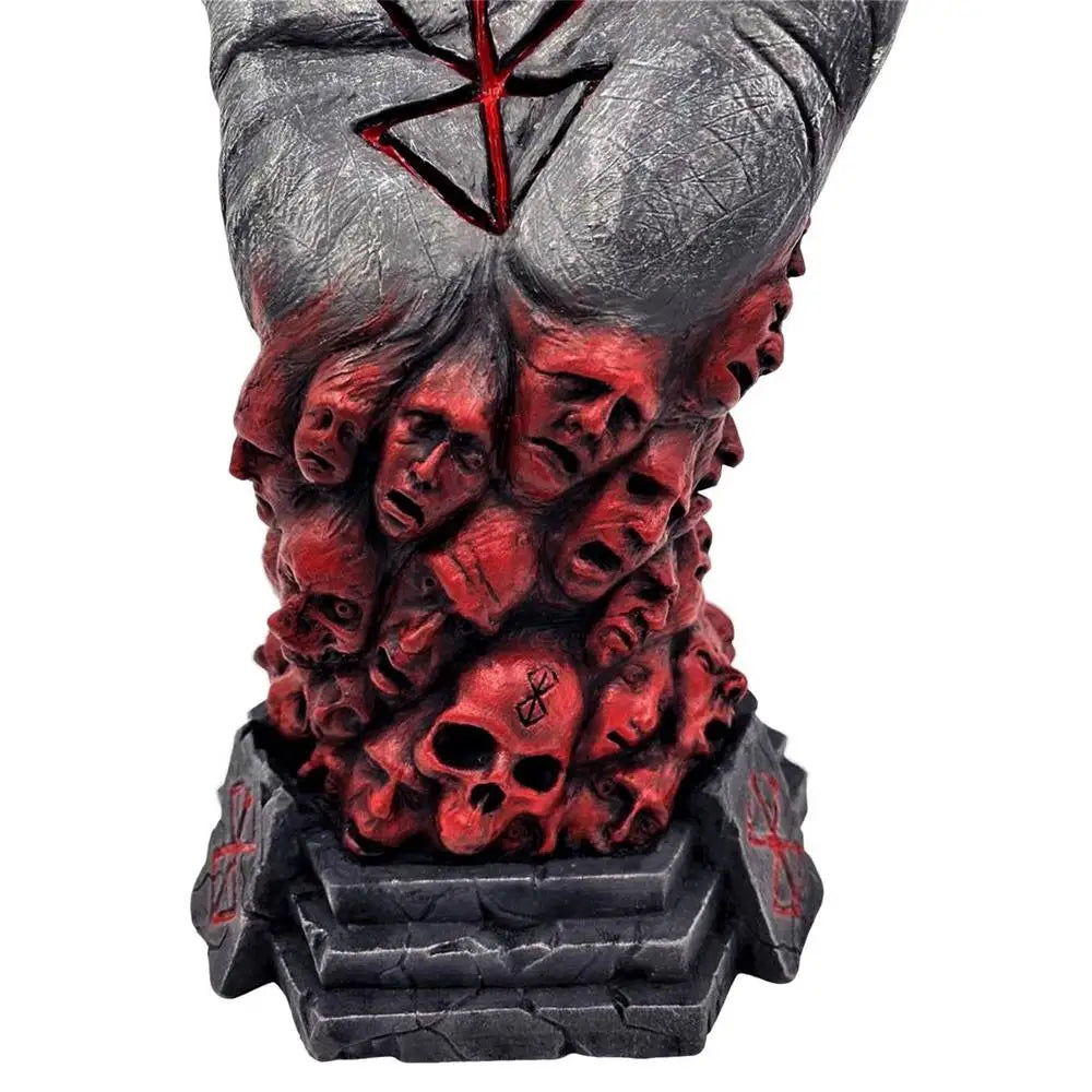 Berserk Figure Hand of God Statue Anime Handcraft Resin Ornament Halloween Skeleton Figurine Craft Desk Decoration Scary Props
