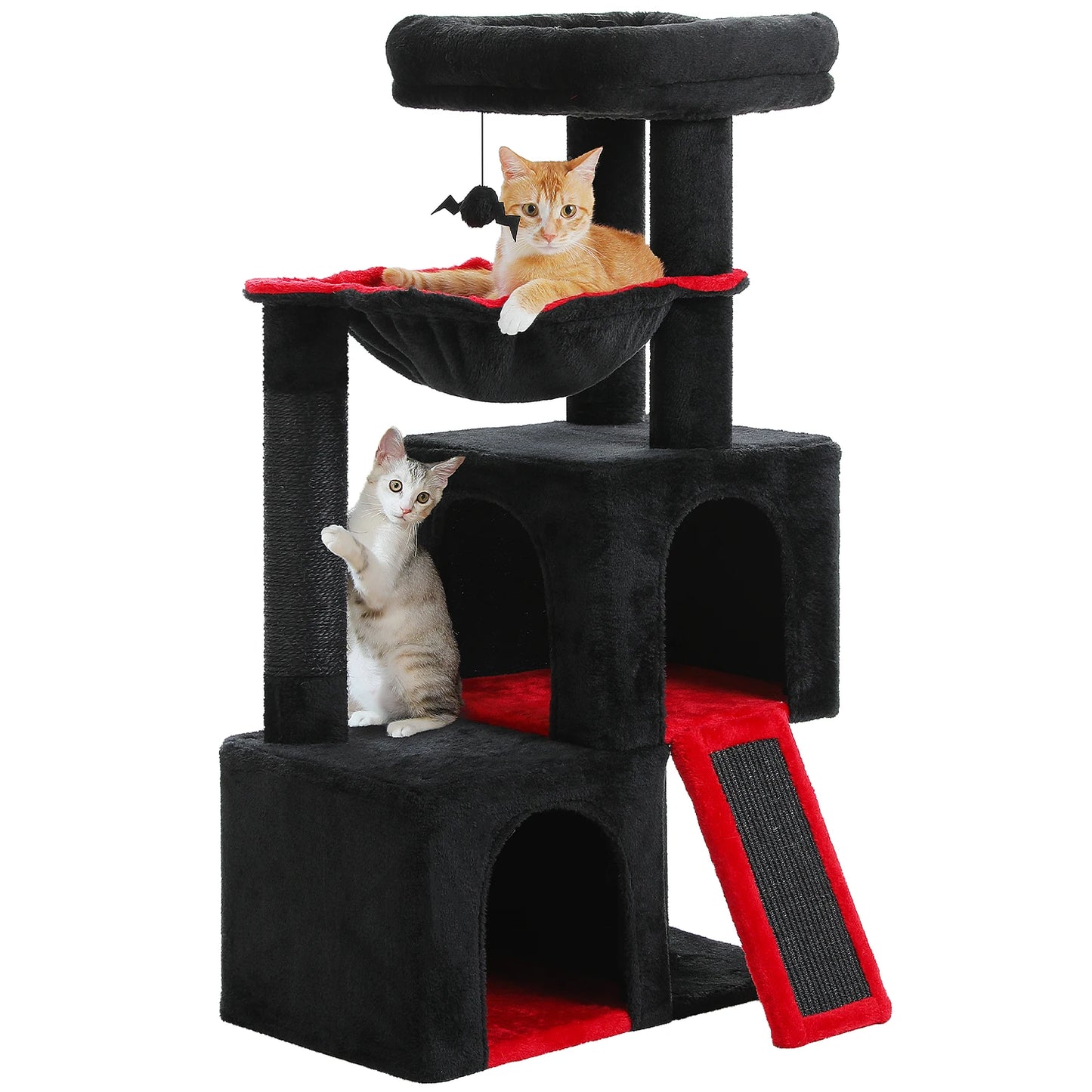 Large Indoor Cat Tree Tower With Four Levels And Two Condos