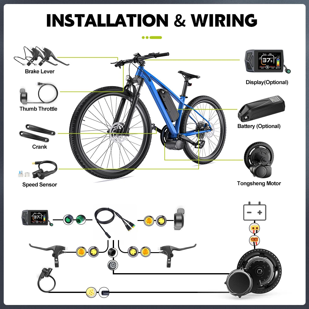 Tongsheng TSDZ8 750W Mid Drive Motor Kit 68mm 73mm BB