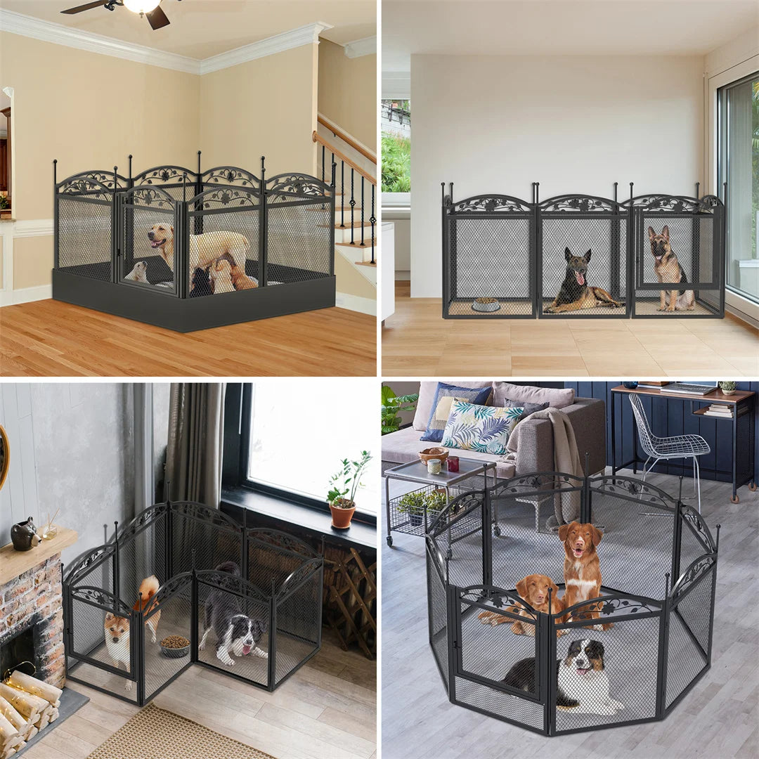 8 Panels Heavy Duty Dog Playpen Outdoor Indoor Fence Pad