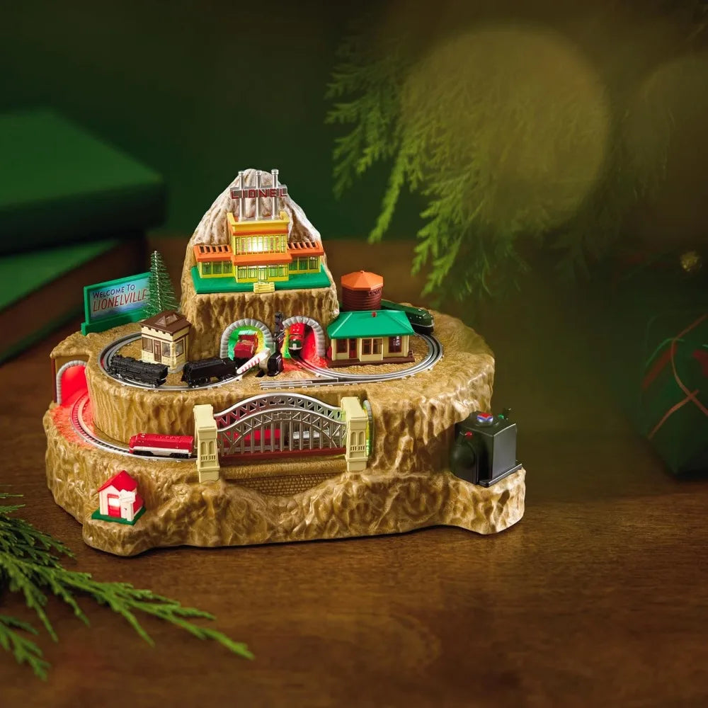 Lionelville Christmas Train Set With Light Sound Motion For Tabletop Decoration