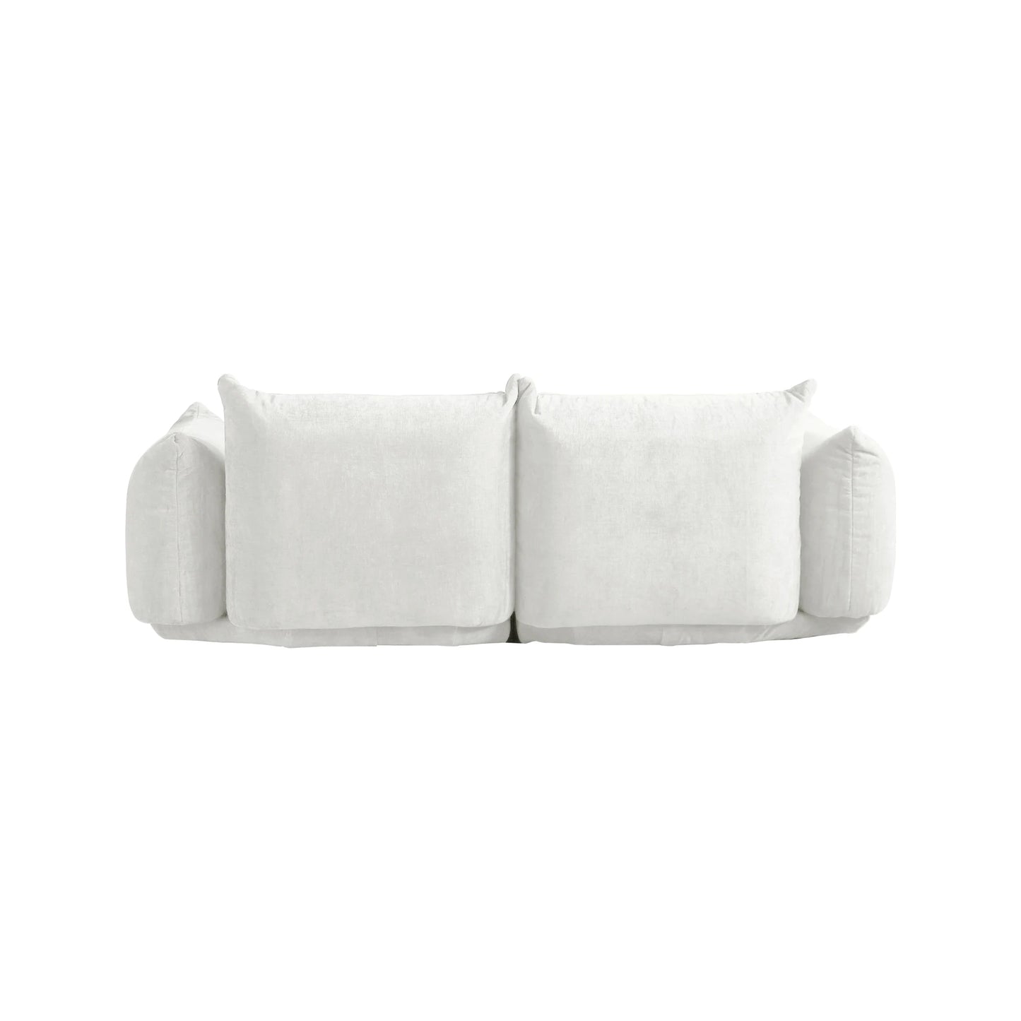 Love Seat Chenille Couch Mid Century Sofa 77 Inch Deep Seat For Small Spaces